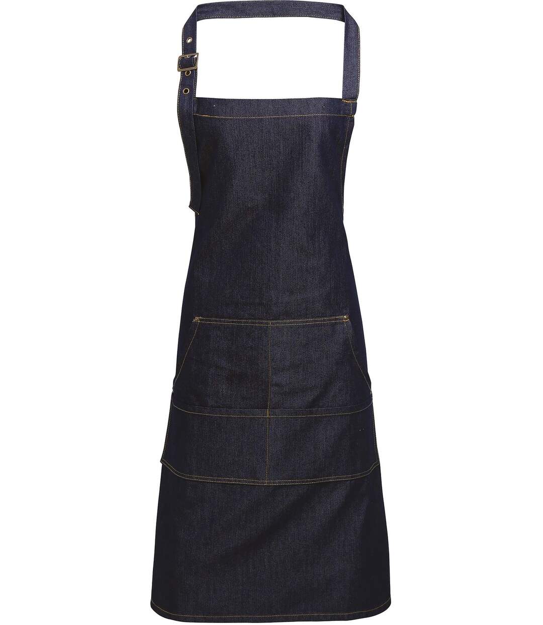Tablier à bavette - PR126 - bleu indigo denim-2