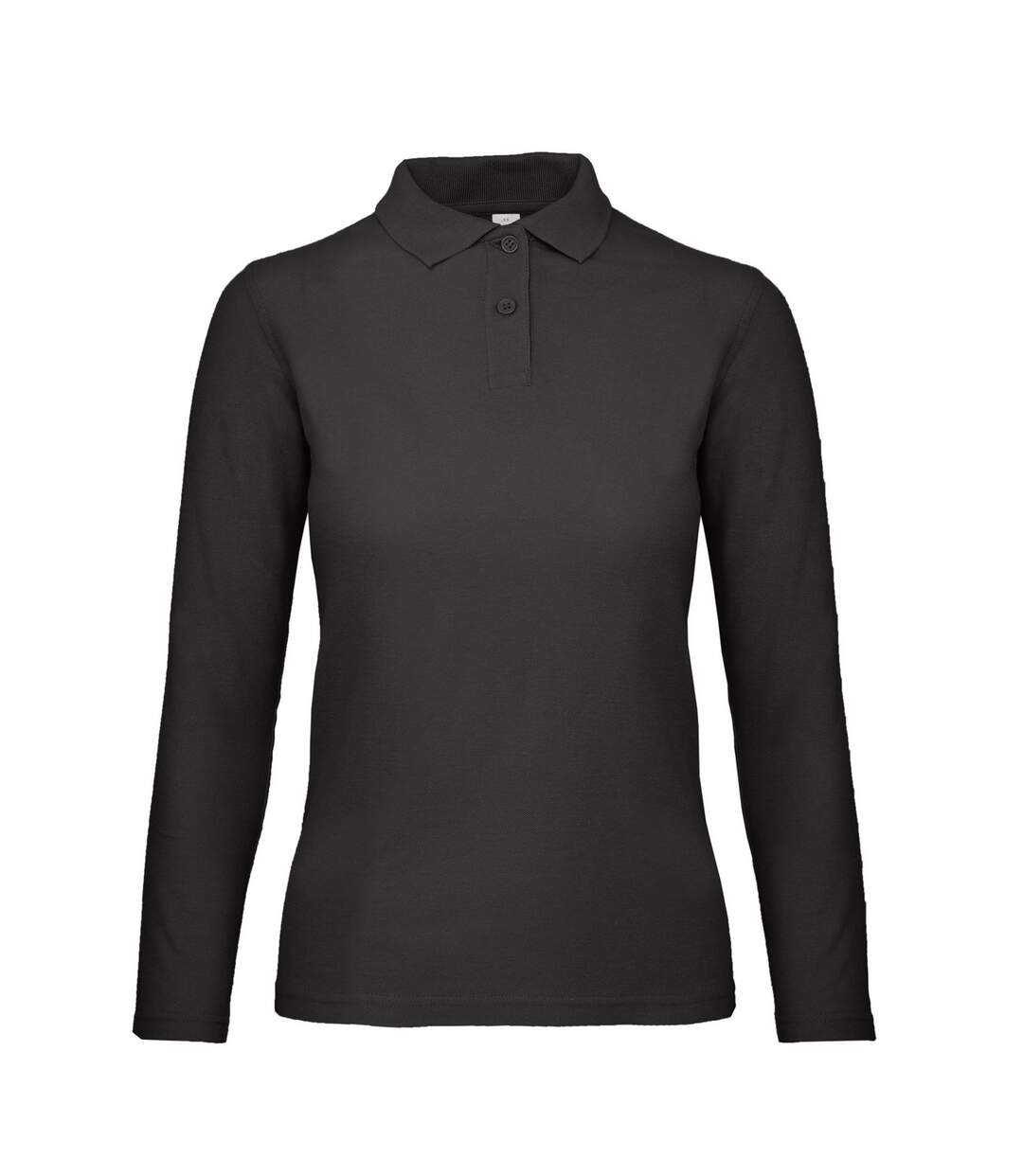 Polo Manches Longues Id.001 Femme Noir B&C-1