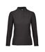 Polo Manches Longues Id.001 Femme Noir B&C-1