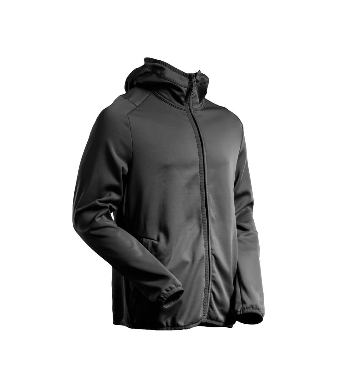 Mens Customised Hooded Fleece Jacket Black Mascot-2