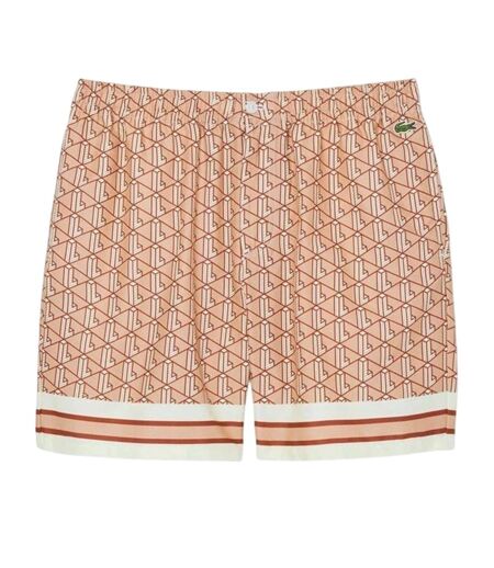 Short Motif/style Géométrique Homme Marron Pâle Lacoste