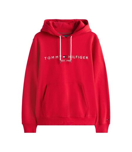 Mens Logo Hoodie Red Tommy Hilfiger