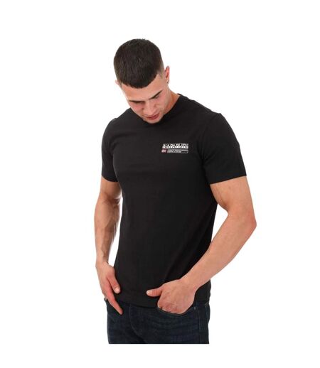 Mens Kasba Logo Crew Neck T-shirt Black Napapijri
