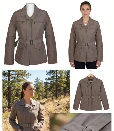 Veste Saharienne Rando Femme Ogalo Castor MarronSE9042