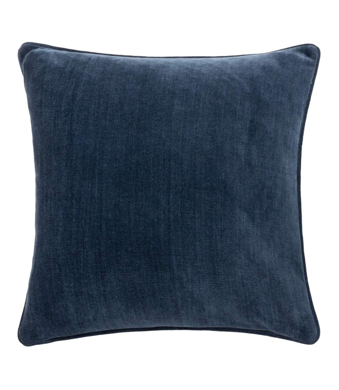 Heavy chenille reversible cushion cover 50cm x 50cm navy Yard