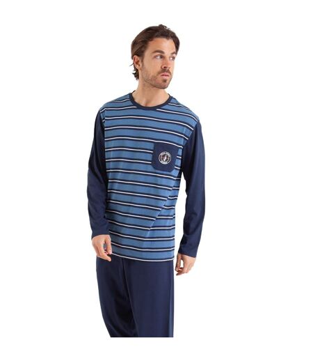 Pyjama long col rond homme Rayures Cap Horn