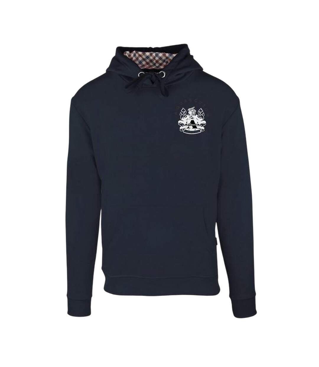 Sweat À Capuche Motif/style Emblème Homme Bleu Marine Aquascutum-1