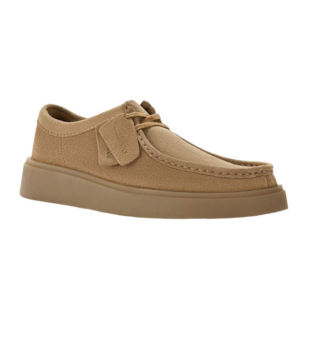 Mens Suede Platform Shoes Dark Sand Clarks-4