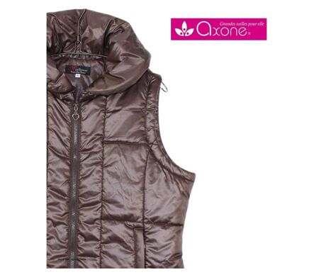 Gilet sans manches AXONE Inspiration Nature - Doudoune matelassée marron confort et style