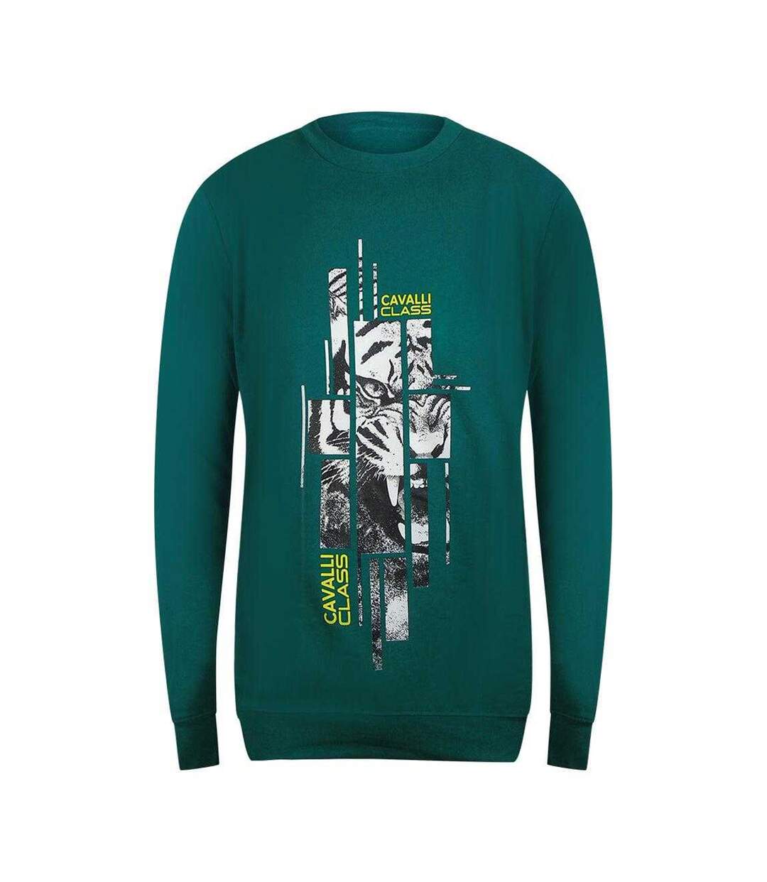 Sweat Motif/style Tigre Splintered Adulte Vert Cavalli Class-1