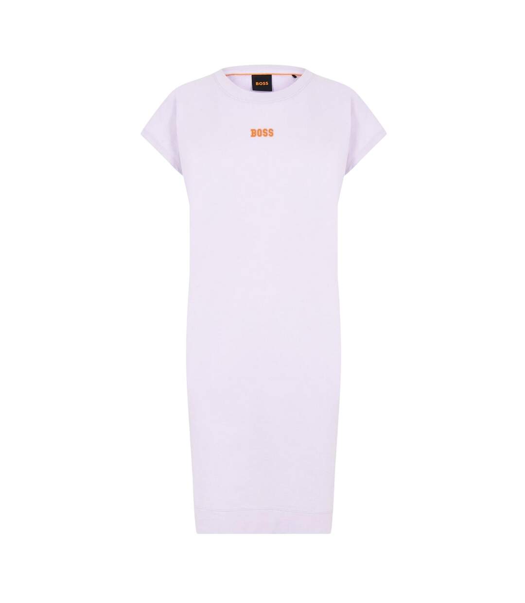 Womens/ladies Crew Neck T-shirt Dress Purple Boss-2