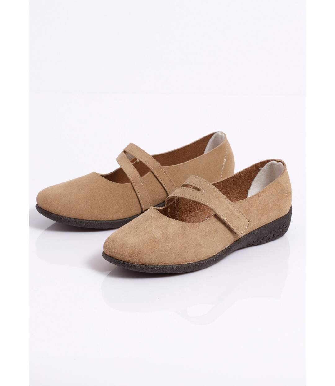 Ballerines scratchées cuir fabriquées en France-4