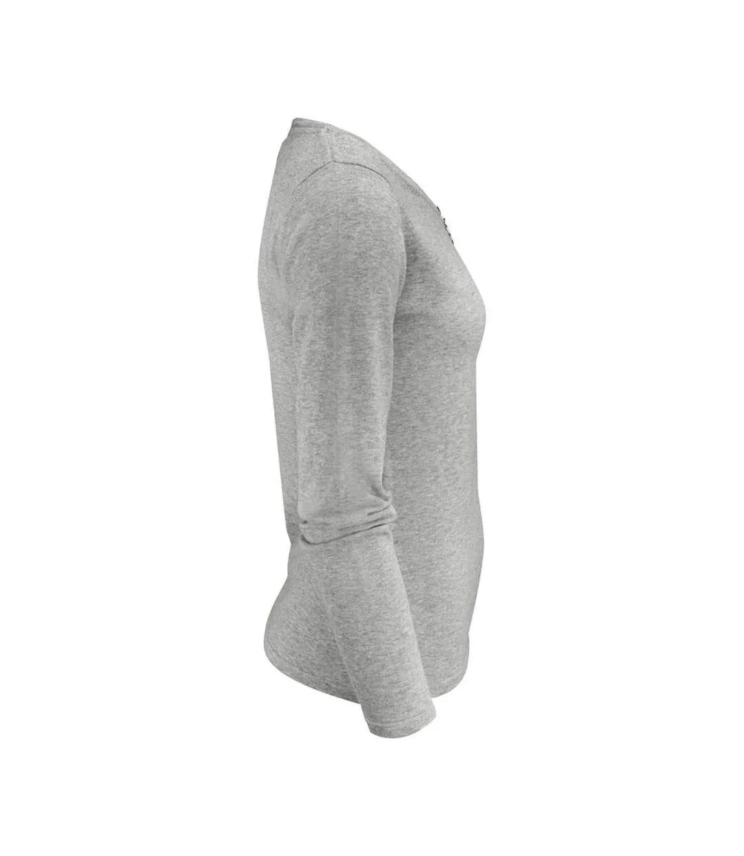 Womens/ladies Knitted Cardigan Grey Melange James Harvest-4