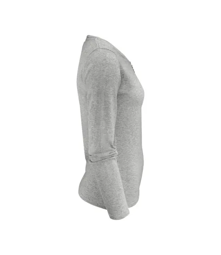 Womens/ladies Knitted Cardigan Grey Melange James Harvest