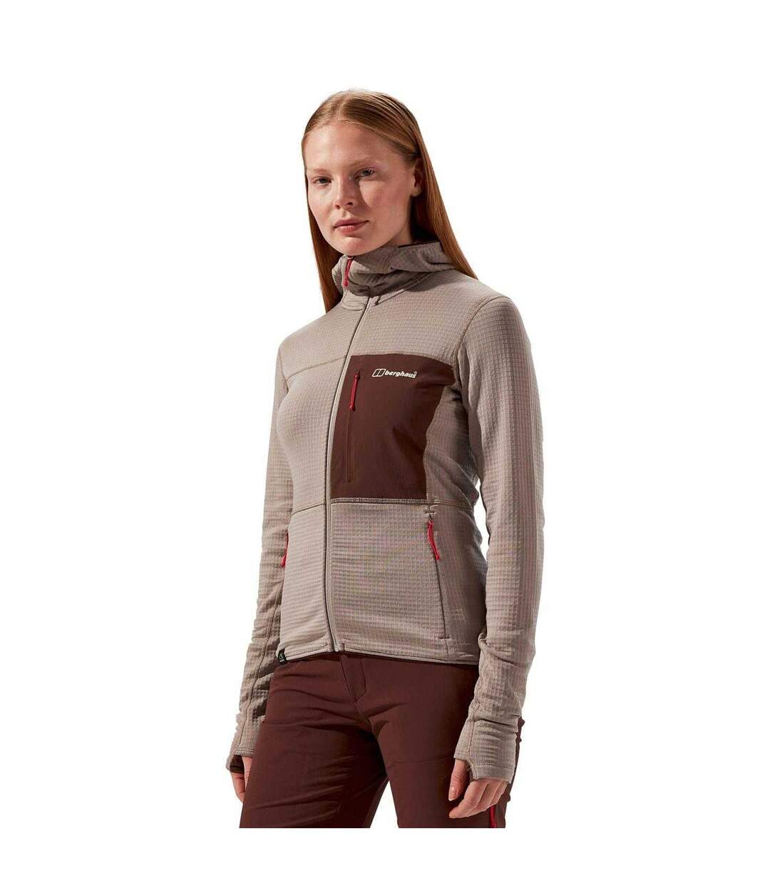 Unisex Adult Ridge Hiker Hooded Jacket Taupe Berghaus-1