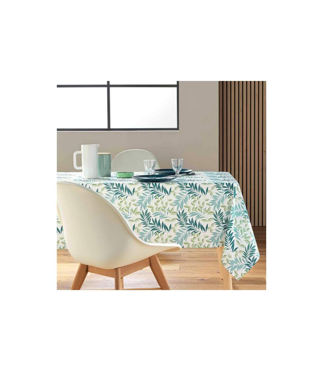 Nappe Antitache Imprimé Nedelia 145x240cm Sauge-1