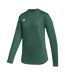 Womens/ladies Fleece Regular Long-sleeved Fleece Top Green Adidas-1