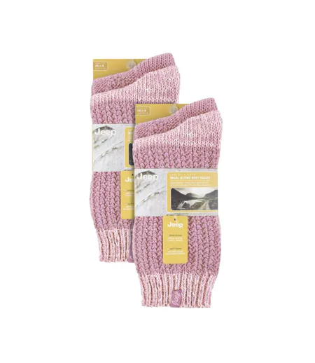 Ladies 4 Pack Wool Boot Socks | Casual Cable Knit Socks for Winter