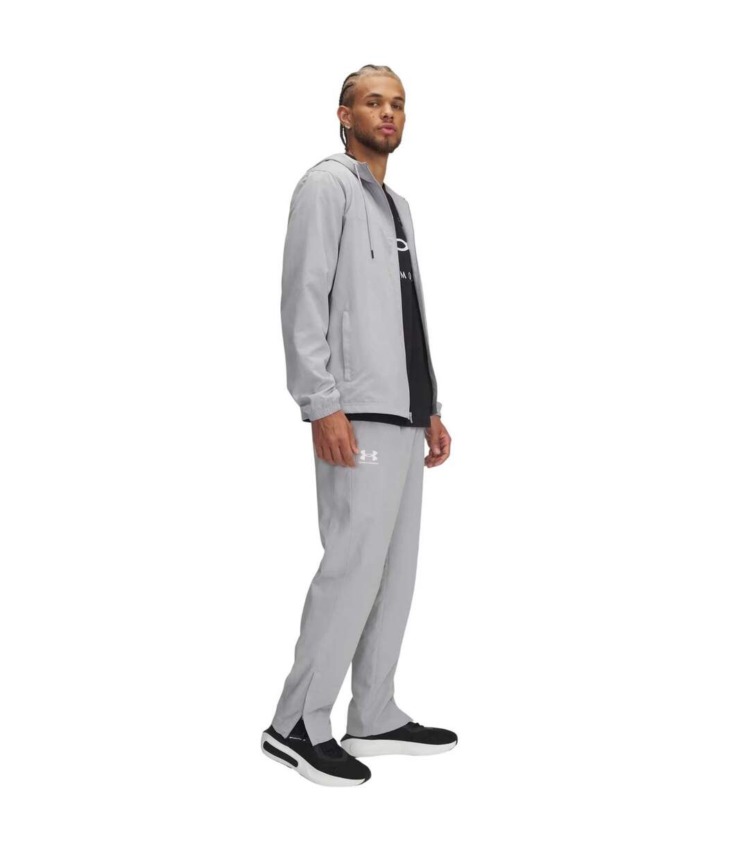 Mens Rival Woven Jogging Bottoms Grey Under Armour-4
