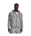 Mens Rival Fleece Full Zip Hoodie Carbon Under Armour-1