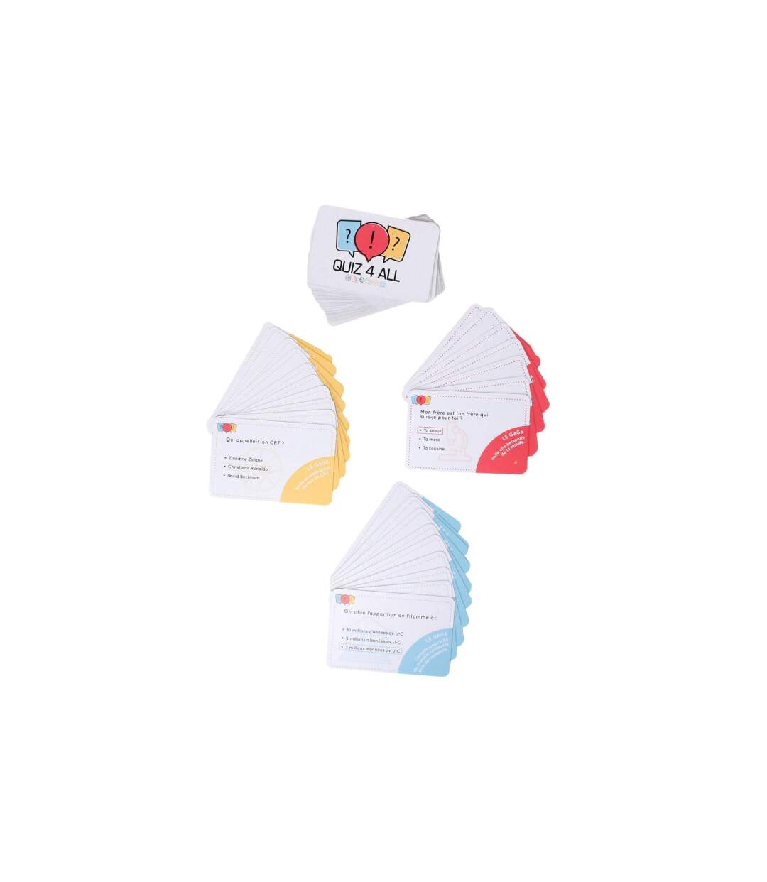 Jeu de 60 Cartes Quizz 8cm Multicolore-2