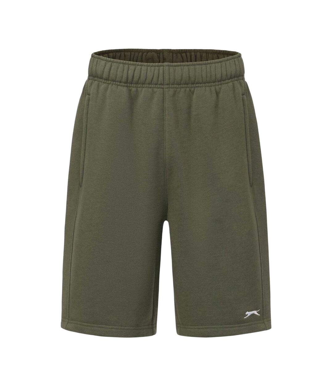 Mens Fleece Shorts Khaki Green Slazenger-1