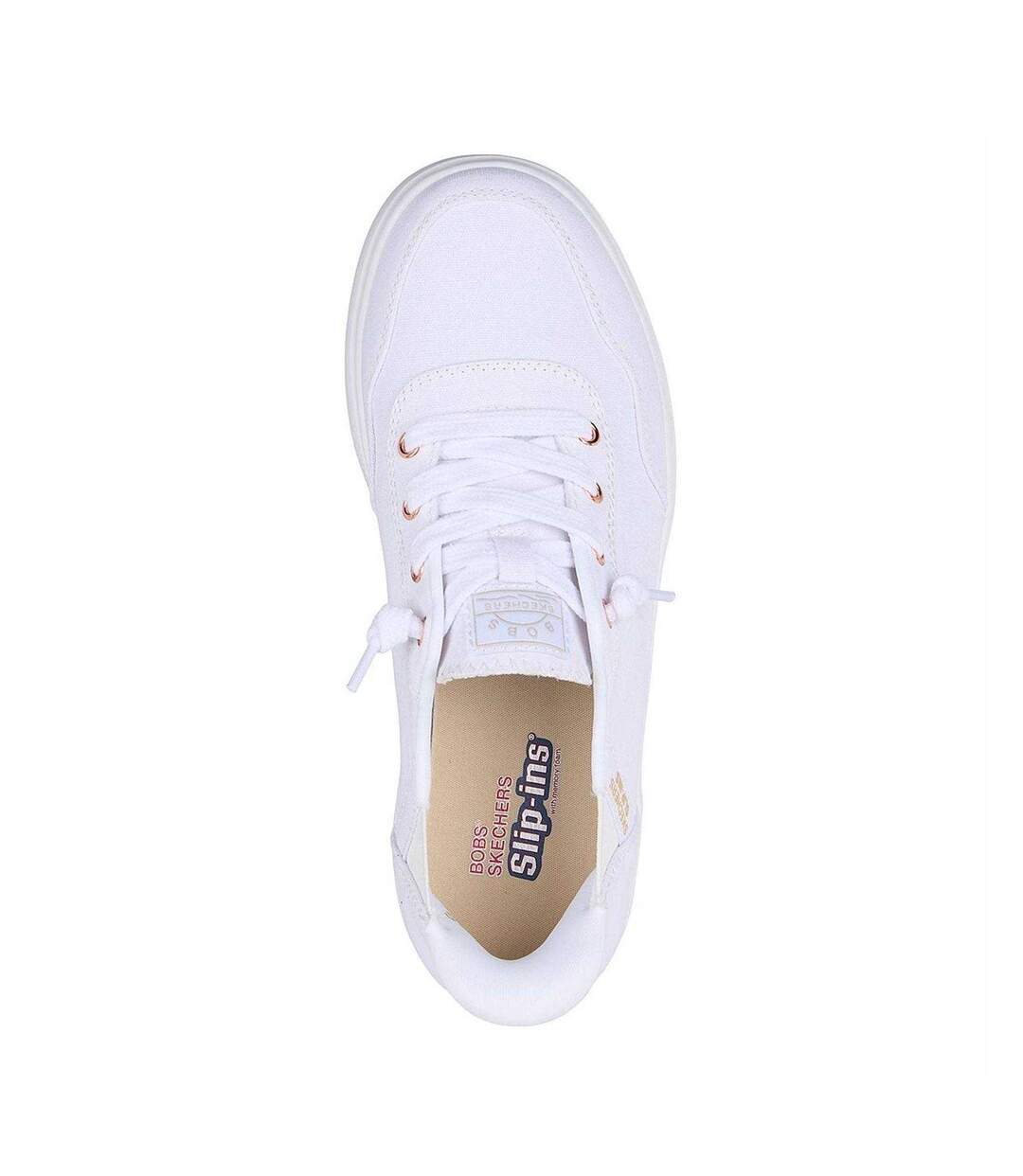 Baskets Bobs Femme Blanc Skechers-4