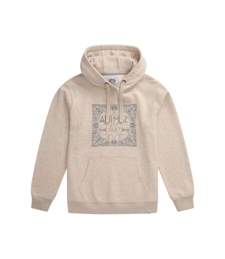 Womens/ladies Maya Graphic Print Organic Hoodie Light Beige Animal