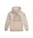 Womens/ladies Maya Graphic Print Organic Hoodie Light Beige Animal-2