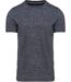 T-shirt manches courtes vintage - KV2106 - bleu nuit chiné - homme