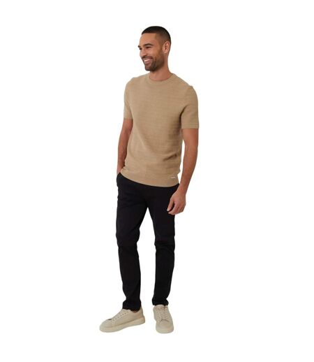 T-shirt Manches Courtes Homme Marron Clair Threadbare