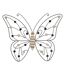 Décoration Murale en Métal Papillon 39cm Noir & Naturel-1