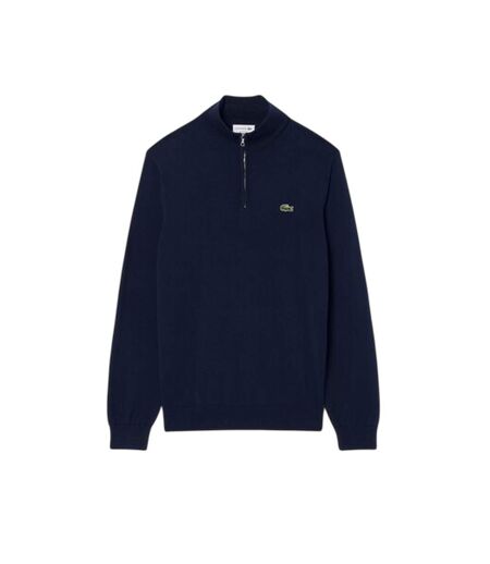 Mens Quarter Zip Casual Jumper Navy Lacoste