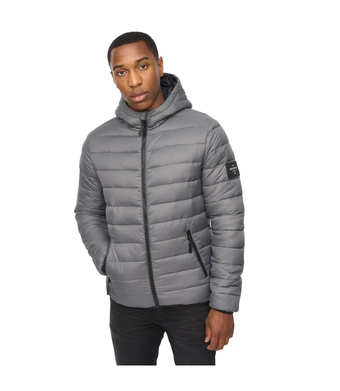 Mens Gattering Jacket Charcoal Camo Crosshatch-2