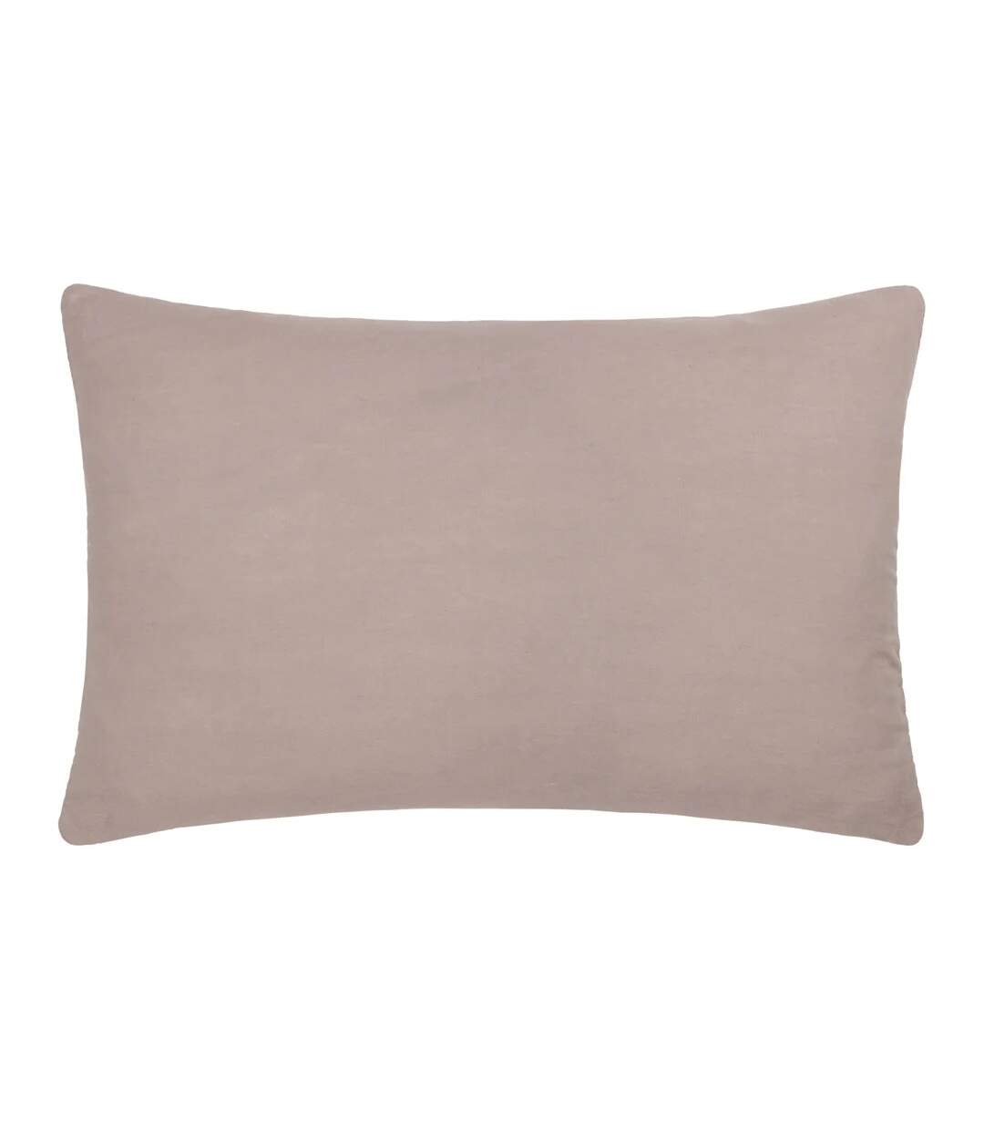 Rennes embroidered cushion cover 60cm x 40cm taupe Paoletti