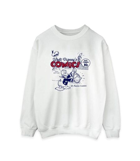 Disney Sweatshirt Donald Duck Comics Femme/Ladies (Blanc) - UTBI28632