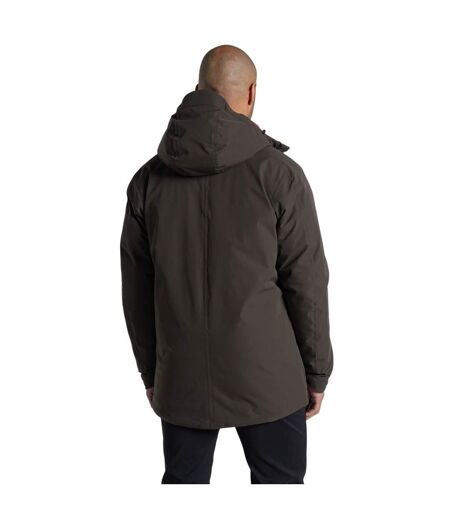 Veste Imperméable Thermique À Capuche Lorton Homme Kaki Sombre Craghoppers