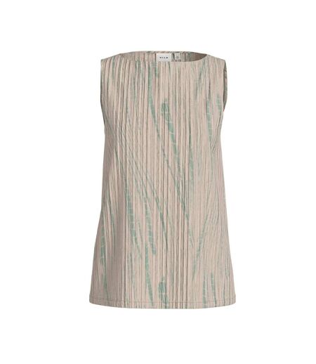 T-Shirt beige/vert femme vila vithua