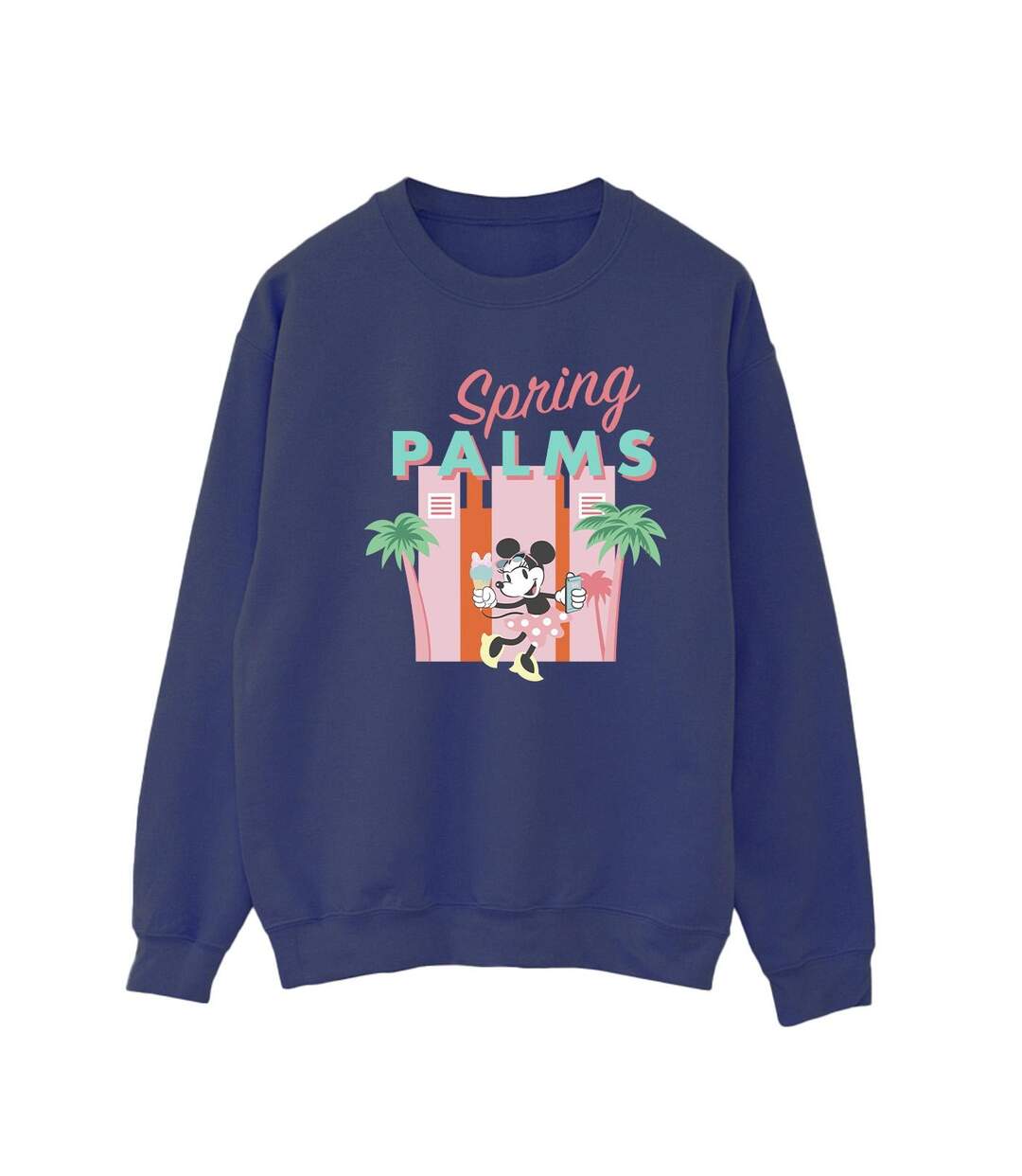 Disney Sweatshirt Femmes/Dames Minnie Mouse Spring Palms (Bleu marine) - UTBI28702-1