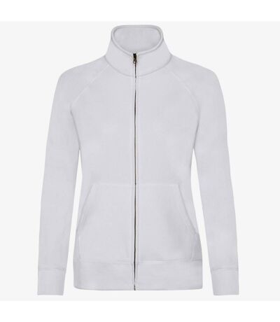 Fruit Of The Loom Ladies/Womens Lady-Fit Sweatshirt Jacket (White)
