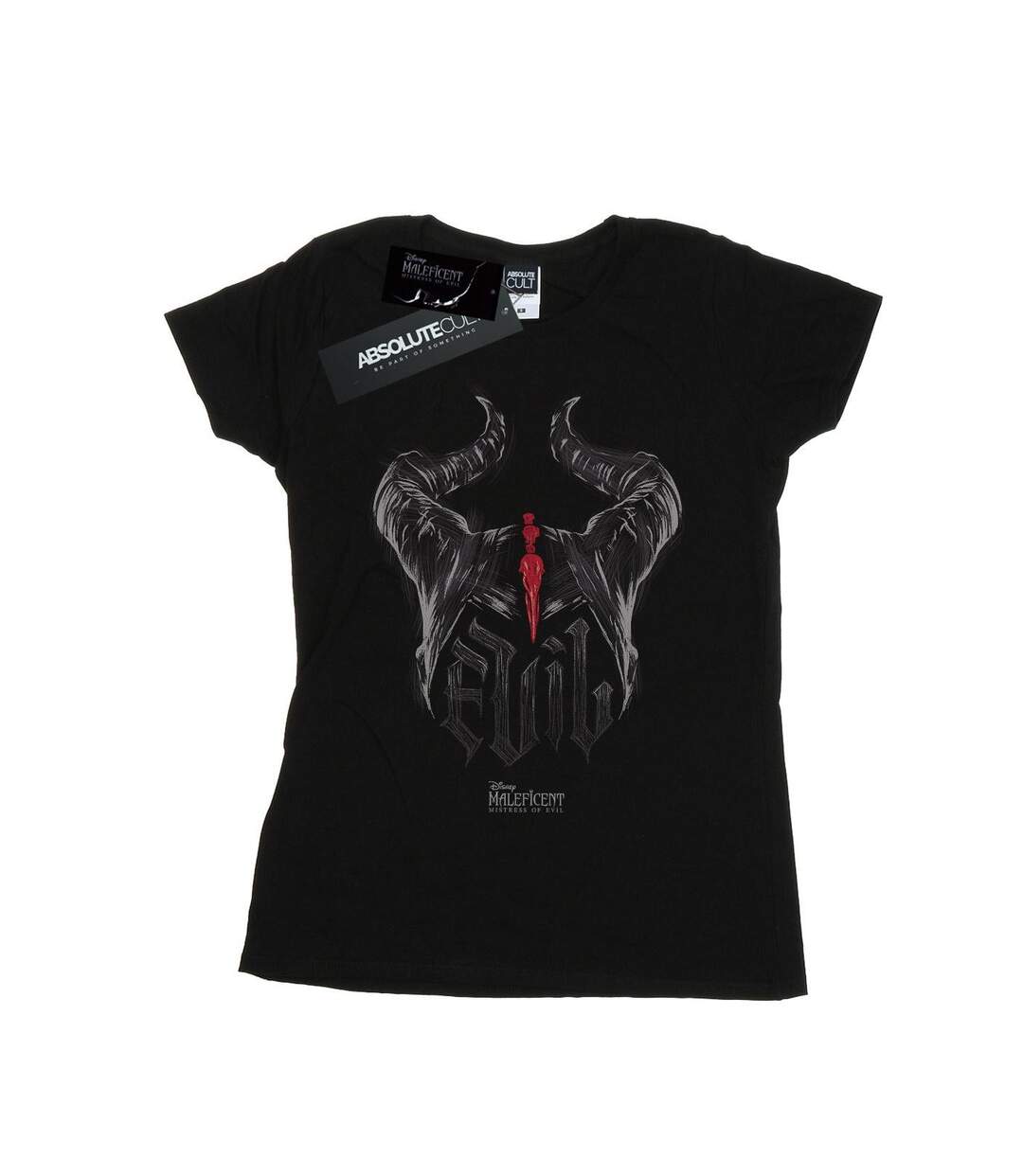 Disney T-shirt en coton Femmes/Dames Maleficent Mistress Of Evil Evil Horns (Noir) - UTBI30609-1
