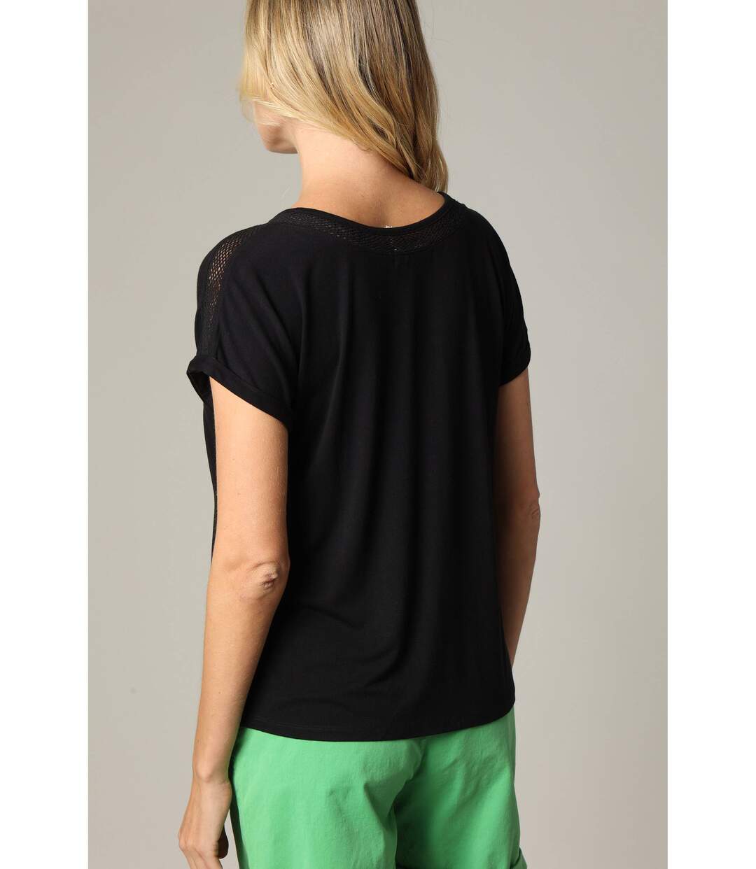 T-shirt en viscose avec détails fantaisie DILLY-3