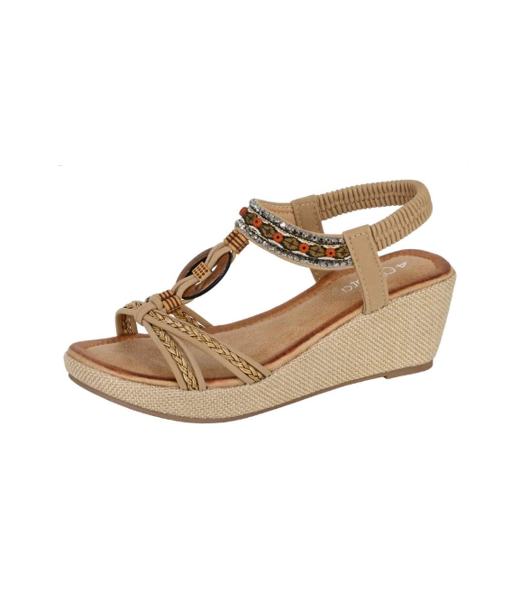 Sandales Motif/style Paré De Bijoux Femme Beige Cipriata-1