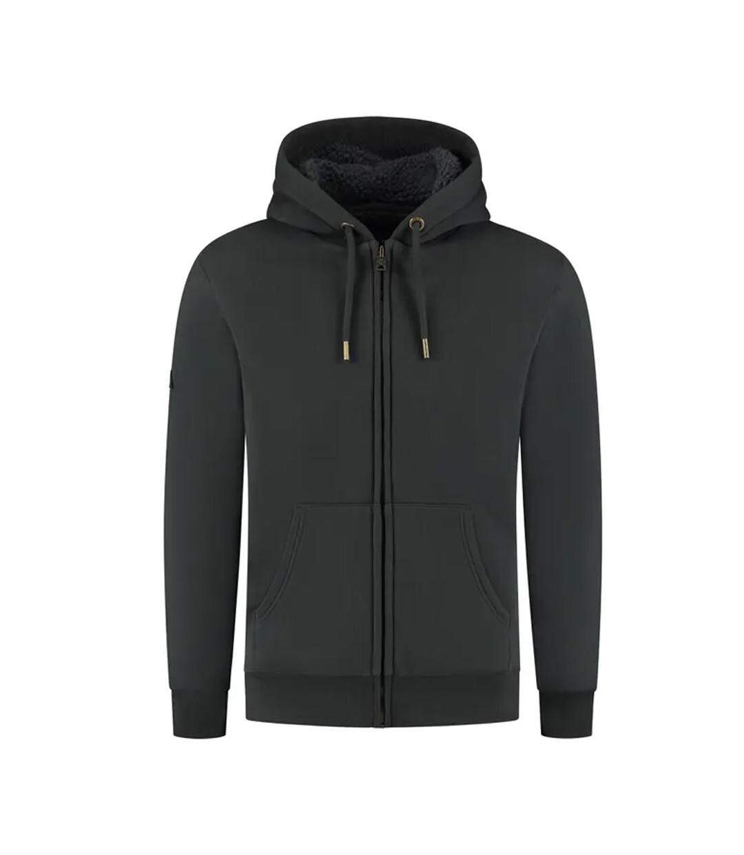 Sweat zippé noir homme superdry borg-1