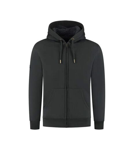 Sweat zippé noir homme superdry borg