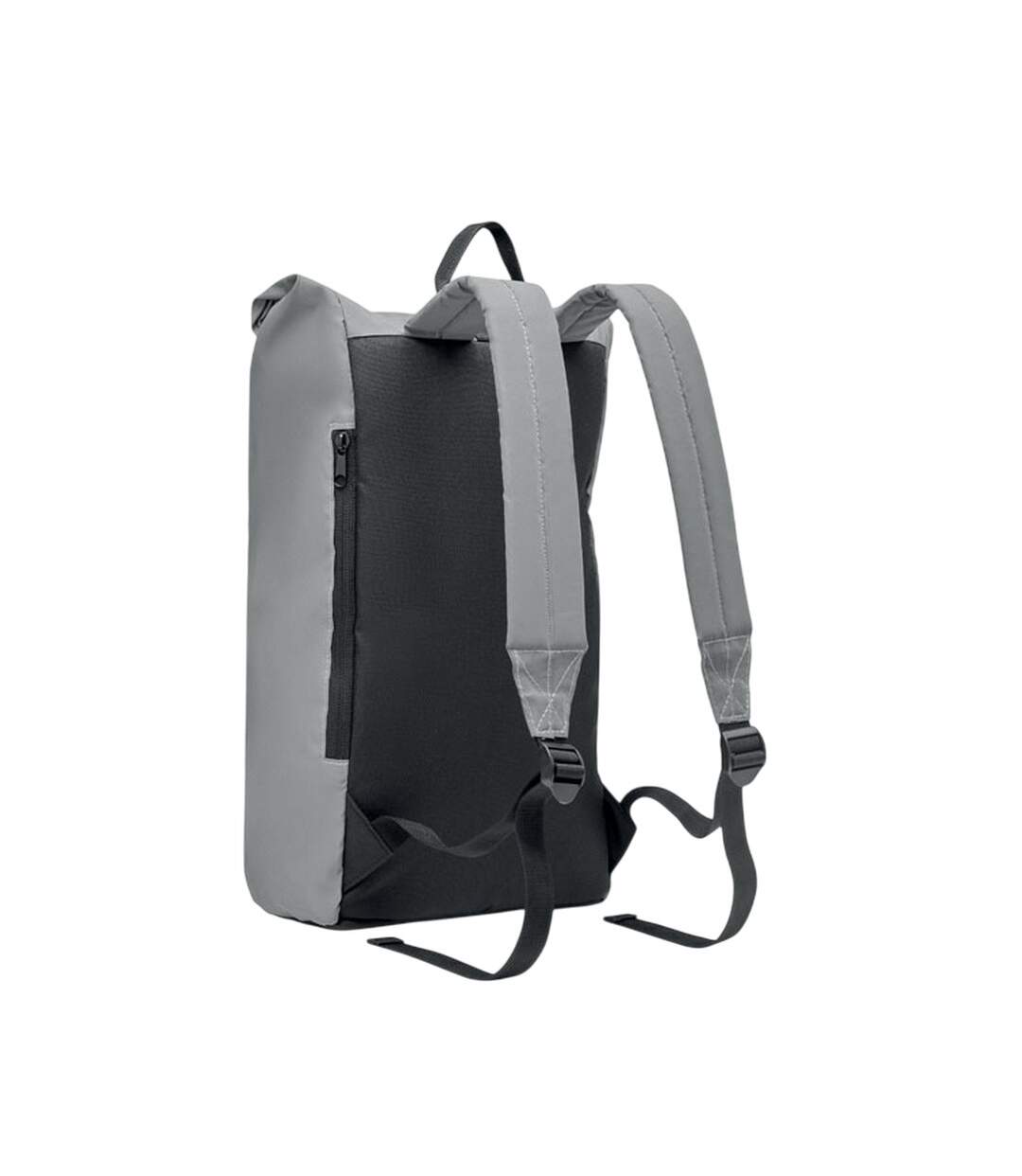 Bright rollpack roll top reflective backpack one size matt silver MidOcean-2