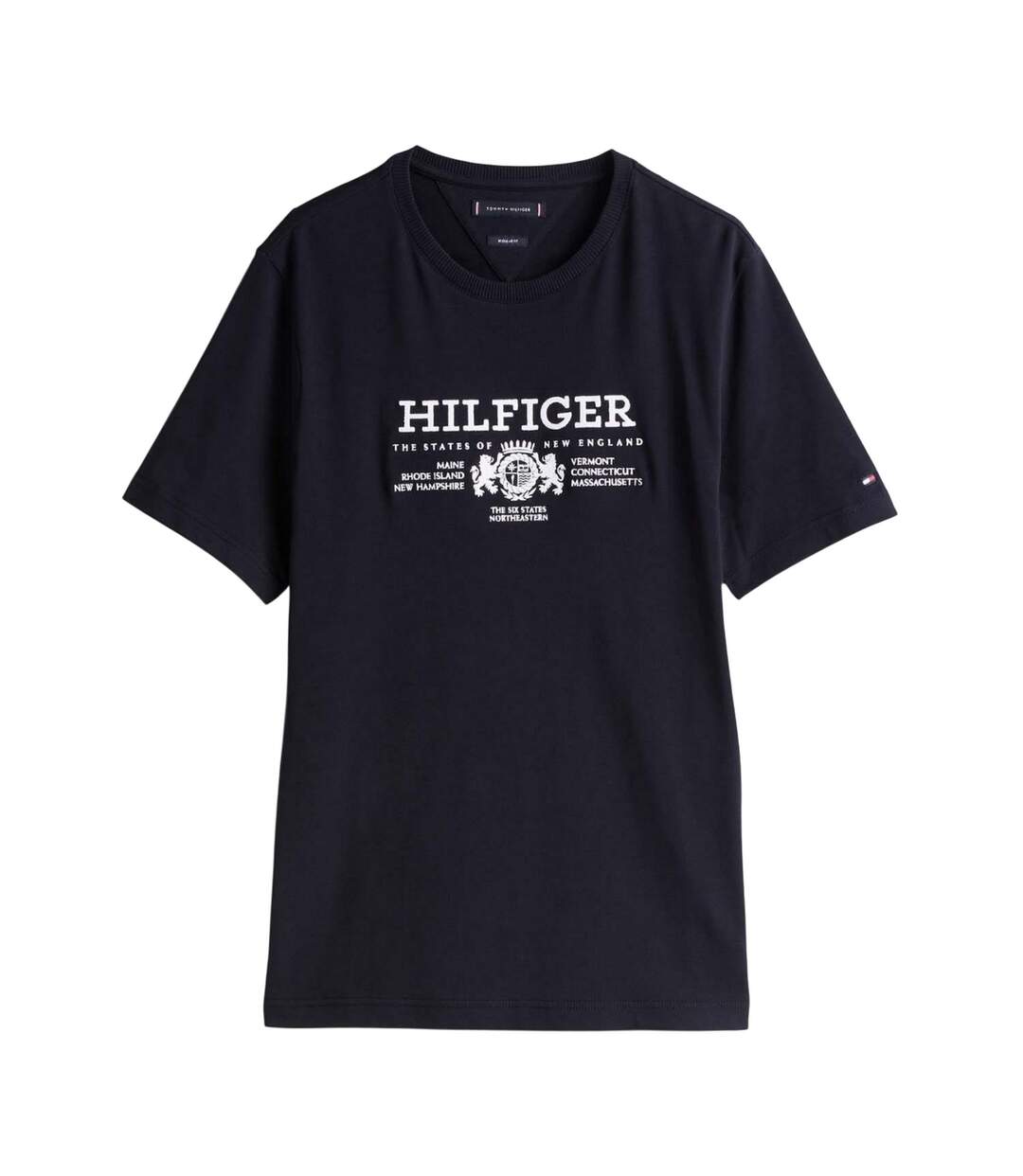 Mens Embroidered Logo T-shirt Blue Tommy Hilfiger-2