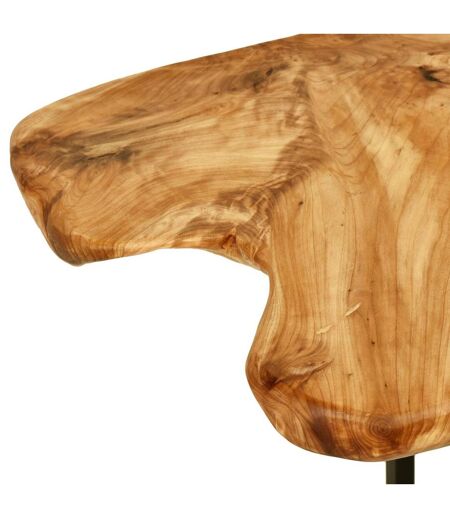 Table basse fait main en bois motif floral EMO