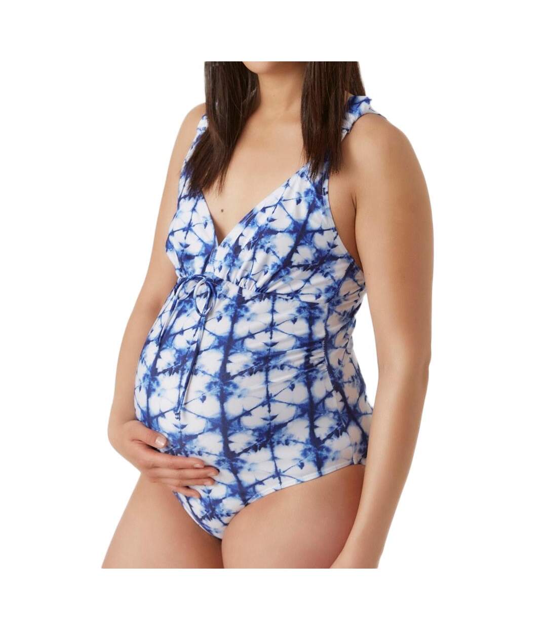 Maillot de bain de Grossesse Bleu/Blanc Femme Mamalicious 20017690 - L-1