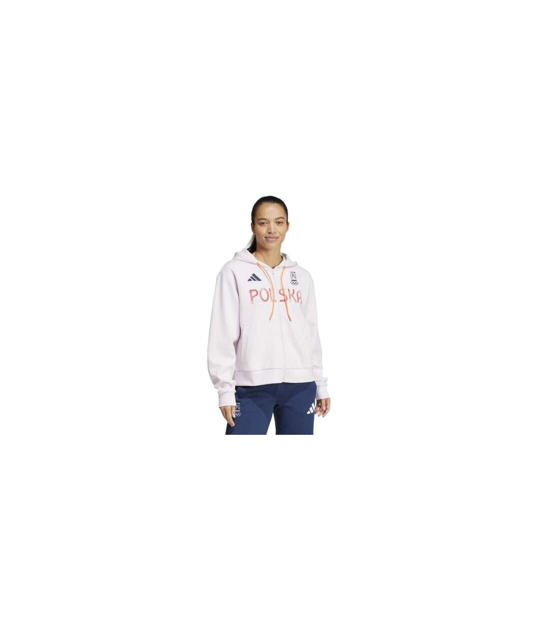 Womens/ladies Poland Back Print Track Jacket Almost Pink Adidas-1